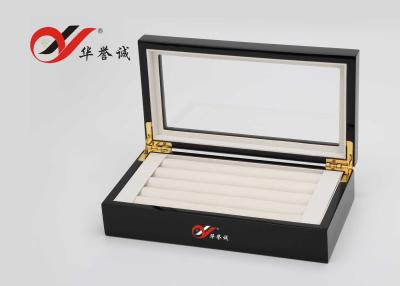 China Franela de madera de la caja de joyería del almacenamiento de la joyería dentro con la cubierta en venta