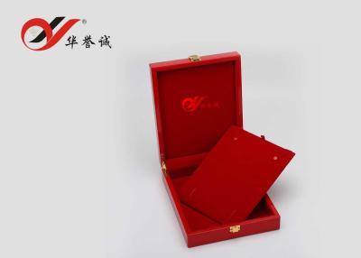 China Color Customized Small Wooden Jewelry Box , Red Velvet Jewelry Gift Boxes for sale