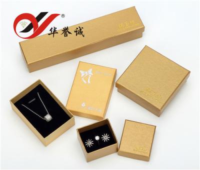 China Handmade Yellow Paper Jewelry Boxes Set For Bangle / Ring / Pendant Storage for sale