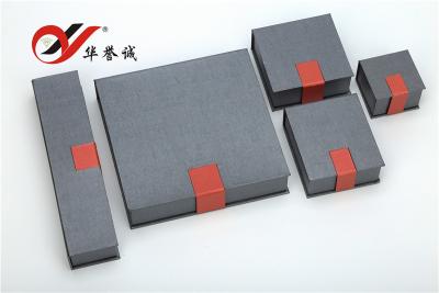 China Gray Special Paper Jewelry Boxes Set Free Design Easy Clean With Magnet for sale