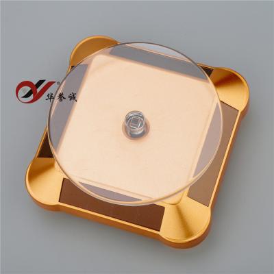 China Two Rotary Direction Solar Display Stand Square Shape Round Corner 100 * 100 * 40 mm for sale