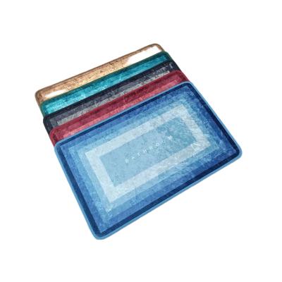 China Custom Washable Anti Slip Foam Bathroom Foot Hotel Shower Waterproof Bath Mat for sale