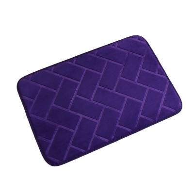 China Washable Hot Style Emboss Colorful Carpet Super Soft Water Absorb Memory Foam Blanket For Bathroom for sale