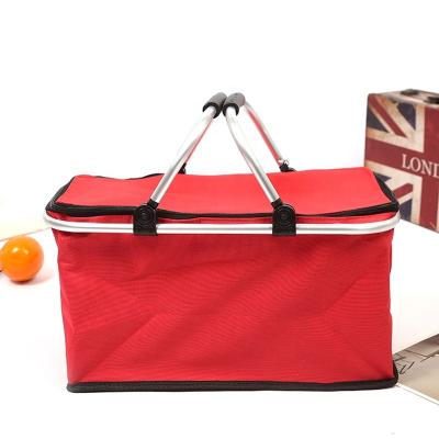 China Cooler Color Picnic Bag Large Travel Bag Party Bag Eco-Friendly Pure Simple Soft Pure Color Picnic Large Picnic Bag for sale