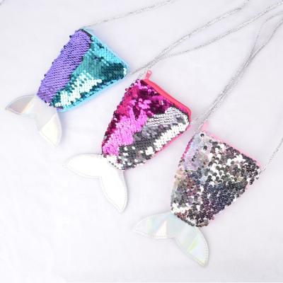 China Children's Shiny Sequin Anti-theft Fashionable Backpack Bag Mermaid School Bags Glitter Magic Reversible Bag for sale