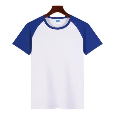 China Breathable Solid Color Cotton T-shirt Hot Selling White Advertising Shirt Round Neck Short Sleeve T-shirt for sale