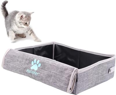 China Sustainable Cat travel litter box, portable travel litter box for kittens collapsible litter box for travelling and short trip for sale