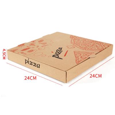 China Recyclable Wholesale Custom Food Kraft Paper Pizza Paper Packaging Boxes for sale