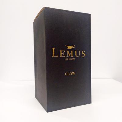 China Recyclable High Quality Luxury Custom Bronzing Process Logo Black Corrugated Folding Gift Box for sale