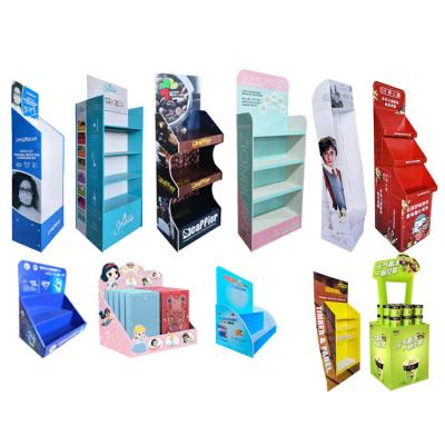 China Eco-friendly Custom Freestanding Retail Store Merchandise Corrugated Display Beverage Promotions Supermarket Display for sale