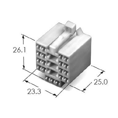 Chine Fil des véhicules à moteur de logement des connecteurs MG610837 de KET Korea Electric Terminal pour câbler le connecteur à vendre