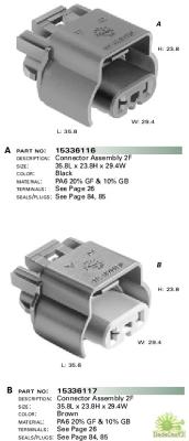 中国 電気デルファイ ターミナル コネクター15336117の2列現在の評価14A 販売のため