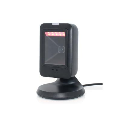 China Smart supermarket handfree reader desktop Android omnidirectional 1D 2D QR code barcode cable scanner for sale