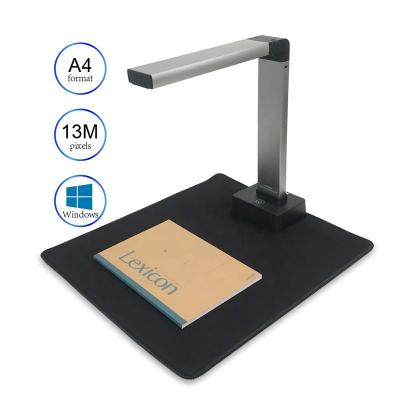 China Auto Feed A4 Aluminum Size View 13MP Portable OCR USB Digital Camera Document Scanner For Office for sale