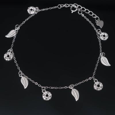 China CLASSIC S925 Anklets White 3*3 Blank Hole With Claws And Zircons Back Set Sterling Silver Base Bracket For Inlay for sale