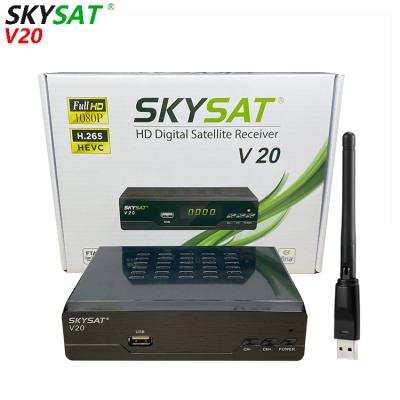 China H.265 Satellite TV Receiver SKYSAT V20 CS Support RJ45 USB WiFi CCCam Newcamd Xtream IPTV Set Top Box V20 for sale