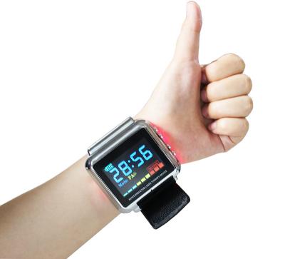 China Red Blue Laser Therapy Watch 650nm For Hypertention Diabetes Blood Cleaner Accelerate Blood for sale