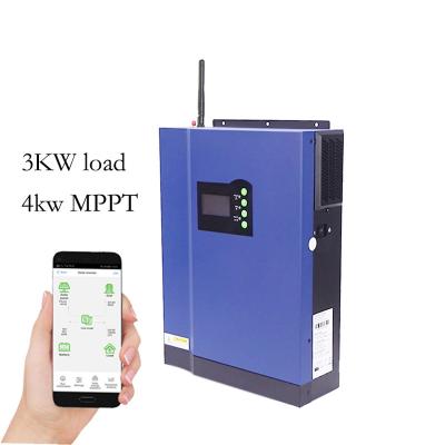 China 24V 220V 3kw off grid solar inverter with built-in 4kw MPPT controller 110 x 309 x 355 for sale