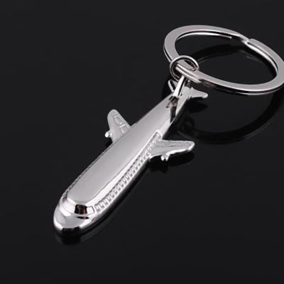 China Creative Advertising Gift 3D Aircraft Model Keychain Metal Keychain Pendant Aviation Travel Company Promotion Gift for sale