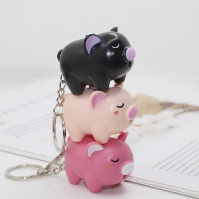 China Daily Life Factory Spot Led Cartoon Luminescent Cute Healthy Cute Piggy Piggy Couple Head Chain Pendant for sale