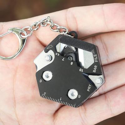 China Multifunctional Folding Knife Pocket Knife Promotion Gift Hexagon EDC Mini Screw Tool Stainless Steel Outdoor Key Chain for sale