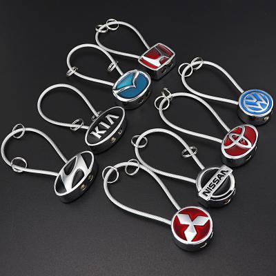 China Key Chain Creative Car Standard Wire Rope Promotion Gift Key Chain 4S Store Standard Key Pendant Gift for sale