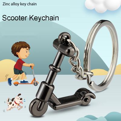 China Promotion Gift Creative Children's Scooter Key Chain 3D Electric Scooter Pendant Student Skating Keychain for sale