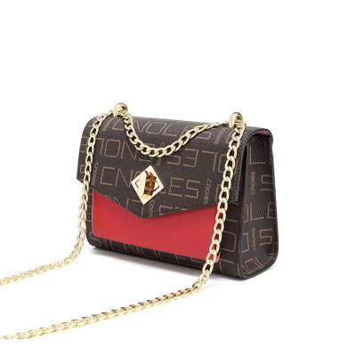 China Classic Fashionable High Quality PVC Material Letter Pattern Exquisite Customizable Flip Style Women's Bag for sale