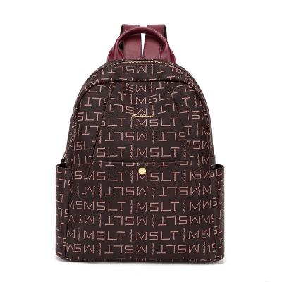 China Anti-theft Custom Letter Printing Casual PVC Lady School Bags Zipper Backpack For Women Daily for sale