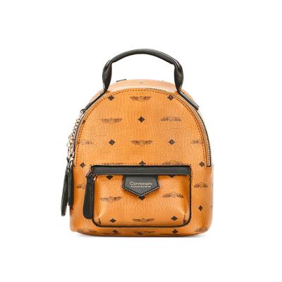 China 2021 Fashion Anti-theft Women Backpacks Brown Cartoon Girls School Bag Large Capacity Woman Laptop Bag High Quality Leather Backpack for sale