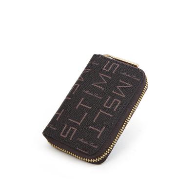 China High quality waterproof material can be customized wholesale retro zipper letter pattern ladies wallet for sale