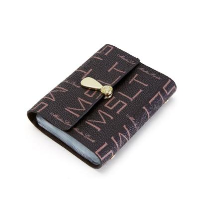 China RFID Business Credit Card Holder Bank Card Holder Leather Female Thin Minimalist Wallet Mini Women Short Card Wallet for sale