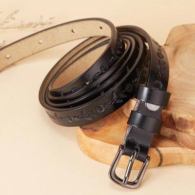 China Classic Custom Luxury Genuine Color Good Quality Cowhide Leather Woman Belt For Ladies for sale