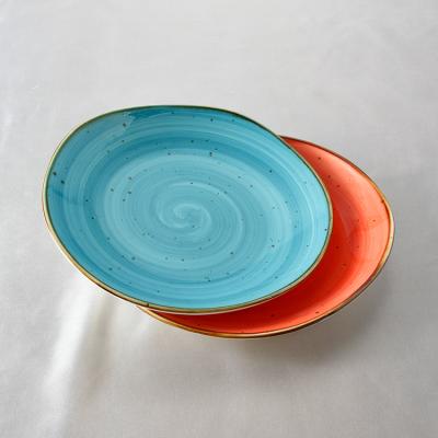 China Sustainable Wholesale Color Glazed Porcelain Ceramic Restaurant Kitchen Dinner Dish Dishes for sale