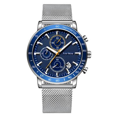 China 5AT Waterproof Mens Chronograph Watch Luxury Stainless Steel Quartz Watch Chronograph Factory Customized for sale