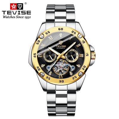 China 2022 Hot Selling Sporty Luxury Moon Phase Watches Mens Stainless Steel Hollowing Automatic Mechanical Watches for sale