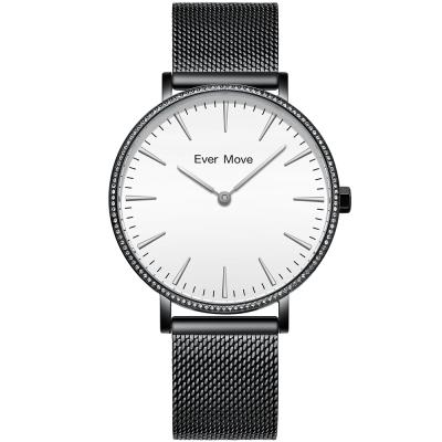 China 2022 Hot Style Diamond Logo Case Custom Women's and Men's Watch Mesh Belt Band DW Style Water Resistant for sale