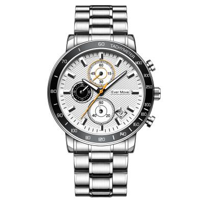 China 2022 Luxury Factory Best Popular Multifunctional Waterproof Chronograph Watch Men's Wholesale Stainless Steel Chronograph Quartz Watch for sale