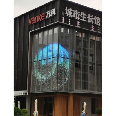 China Indoor High Transparent Indoor LED Transparent Screen For Architecture Art Glass Facade Outdoor 3D Video Curtain Wall for sale