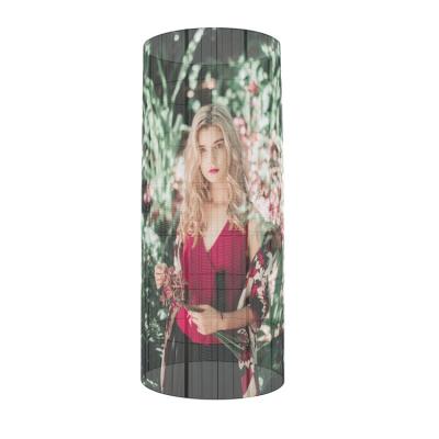 China Shopping Mall Indoor Hotel Bar Cylindrical LED Display 360 View Angle Transparent Set Can Be Customized Transparent LED Display for sale