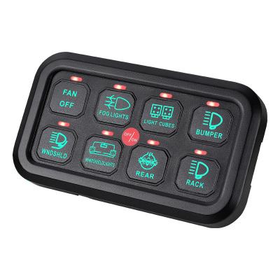 China Newest Off-Road Truck Marine 8 Rocker Switch Panel Control System 115*15*66 mm for sale