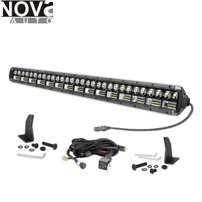 China 34 Inch 3D 4D 5D Nova Led Light Bar Aluminum Panel Black Design Beam Combo Model 120W for sale