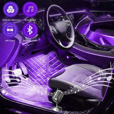 China USB App Connected App Control Car Interior Led Strip Light Top Quality Fiber Optic Within 4 Meters for sale