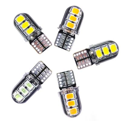 China led light 194 W5w T10 24 Smd 2835 license plate lamp T10 192 168 501 car indicator wedge dome bulb t10 canbus led bulb for sale