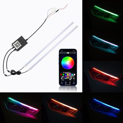 China Decoration Strips Headlight Strip Daytime Running Light With 7 Color 12V Sequential Turn Signal Lamp for sale