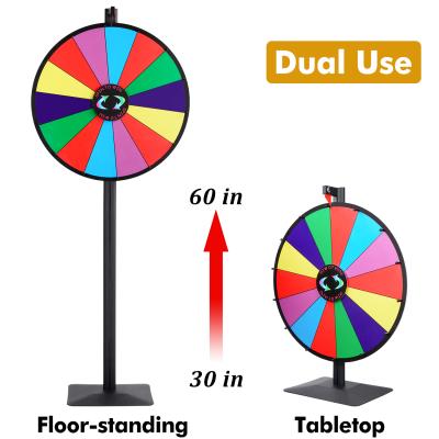 China Lucky Wheels Eco-friendly dual-use spinning professional floor-standing wheel and table top spinning professional wheel for sale