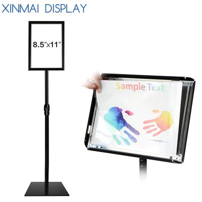 China Daily Necessities Adjustable Aluminum Snap Open 8.5 x 11inch Sign Holder for sale