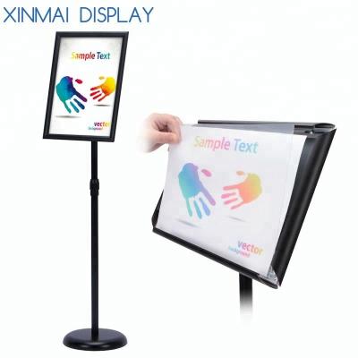 China Single Floor A4 Aluminum Stand Poster Displays , Graphics Display Stand 8.5 X 11 Inch for sale