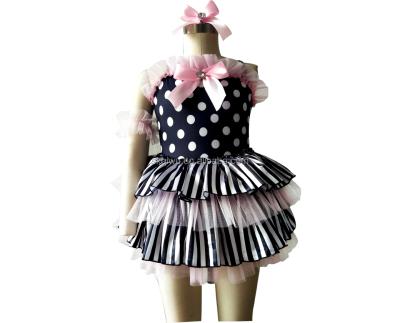 China New attractive black and white tiered 4 point layer pleated maxi skirt ruffles puffy tulle skirts for baby girl. New--34 for sale