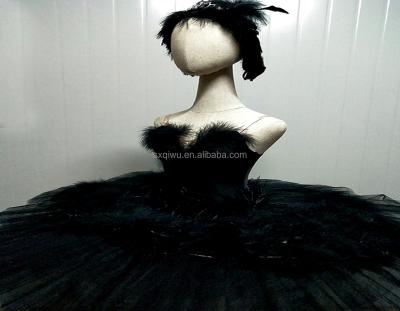 China New Attractive Women Black Swan Ballet Design Black Ballet Feather Skirt Ballet Tutu Dress Performs TUTU 2018-New-28 for sale